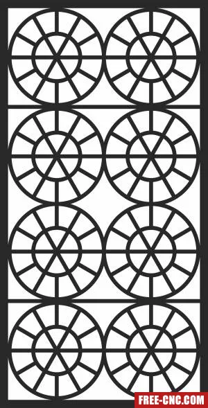 Screen wall door pattern wall decorative pattern - Free dxf files ready to cut