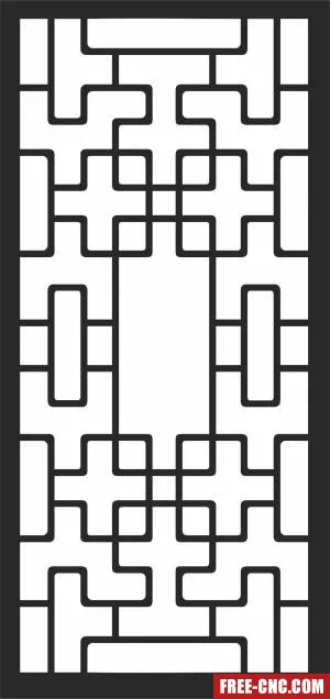 Pattern decorative door - Free dxf for laser cutting and plasma
