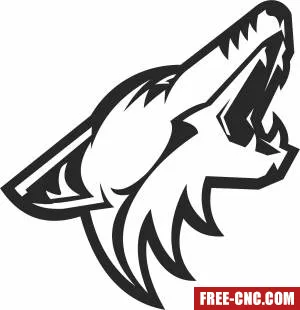 Arizona coyotes hockey nhl team logo - Free dxf files ready to cut