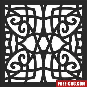 Door decorative door decorative pattern - Free dxf for laser cutting and plasma