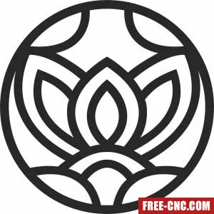 Decorative flower wall sign - Download free dxf for cnc plasma cutting
