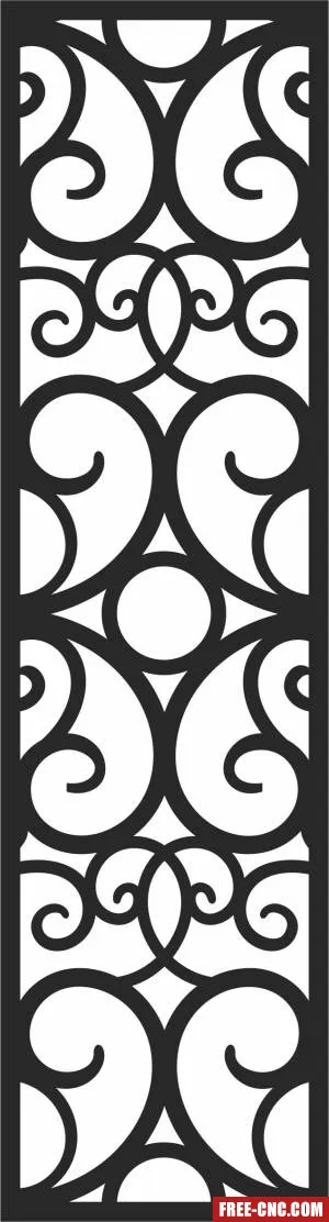 Screen wall screen door screen door - Free dxf files ready to cut