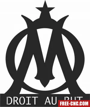 Logo marseille football - Free dxf files ready to cut