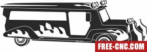 Jeepney bus truck - Download free dxf for cnc plasma cutting