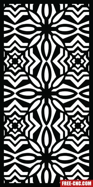 Decorative wall panel art pattern screen - free dxf download