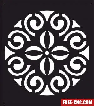 Decorative panel screen pattern partition - Free dxf for laser cutting and plasma