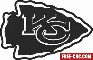 Kansas city chiefs american football team logo - Download free dxf for cnc plasma cutting