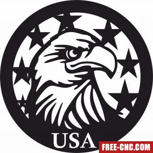 American eagle flag - free dxf download