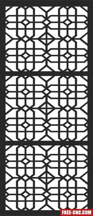 Decorative door screen wall screen - Free dxf download