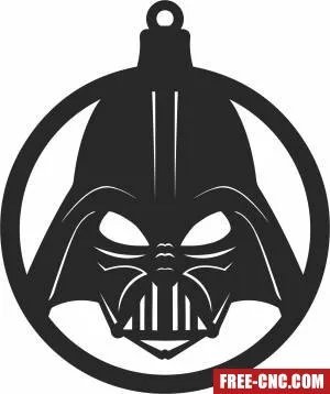 Star wars darth vader christmas ball - Free dxf files ready to cut