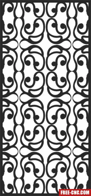Decorative panels for doors wall screen pattern - free dxf download