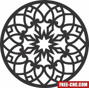 Round pattern for wall decor - free dxf download