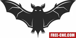 Silhouette bat halloween clipart - Free dxf files ready to cut