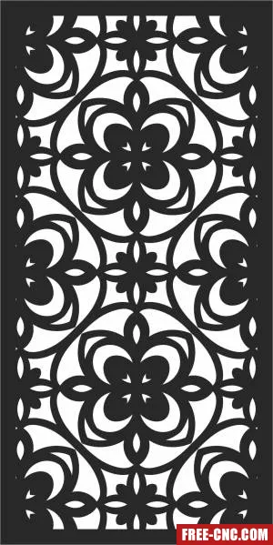 Screen wall door screen wall decorative door - Download free dxf for cnc plasma cutting