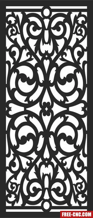 Screen decorative pattern screen decorative wall pattern - Free dxf files ready to cut