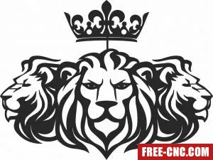 Lion faces wall decor - Download free dxf for cnc plasma cutting