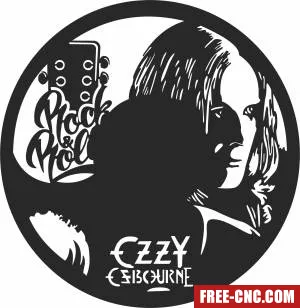 God bless ozzy osbourne wall clock - Download free dxf for cnc plasma cutting