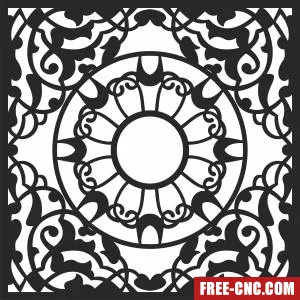 Pattern door wall decorative - Download free dxf for cnc plasma cutting