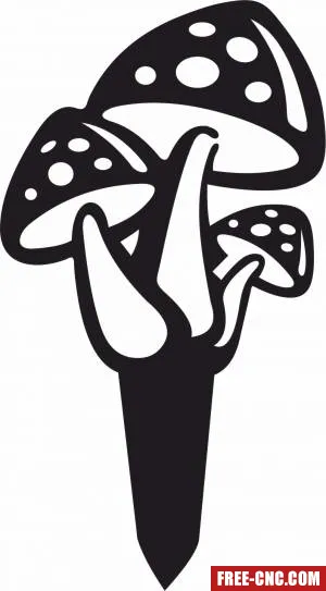 Mushroom garden stake - Free dxf files ready to cut