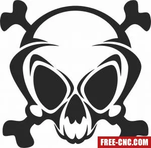 Skull cliparts - Free dxf download