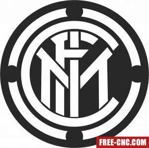 Inter milan logo soccer football - Free dxf for laser cutting and plasma