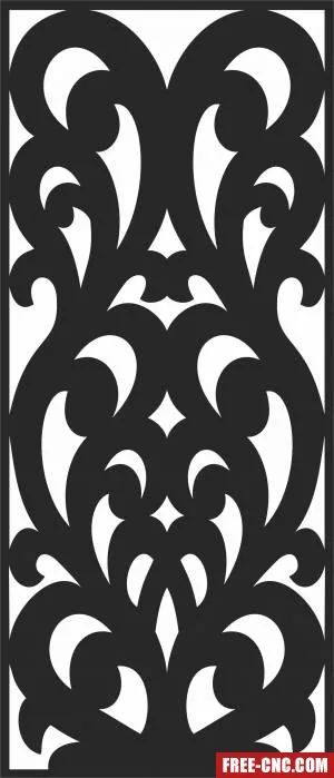 Screen decorative pattern - Download free dxf for cnc plasma cutting