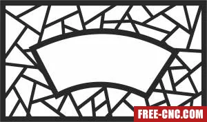 Door wall decorative door screen - Free dxf for laser cutting and plasma