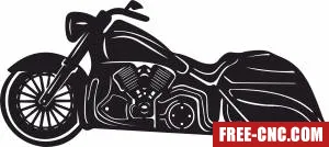 Motorcycle harley davidson - Free dxf for laser cutting and plasma