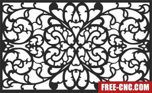 Screen decorative wall screen - Free dxf for laser cutting and plasma