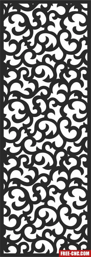 Decorative screen door - Free dxf download