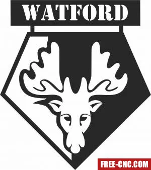 Watford football club logo - Free dxf for laser cutting and plasma