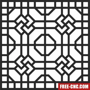 Screen decorative screen pattern - Download free dxf for cnc plasma cutting