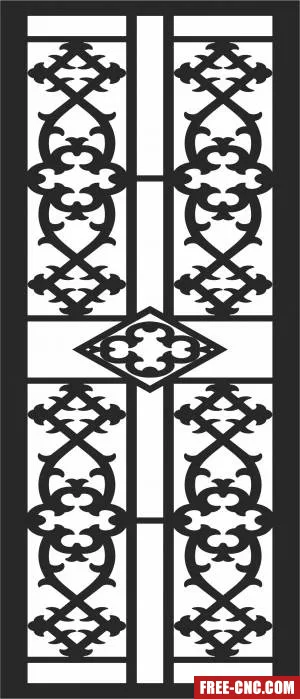 Decorative wall door decorative door - Free dxf download