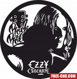 Ozzy osbourne wall clock - free dxf download