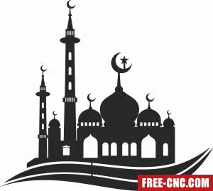 Mosque wall decor - Free dxf for laser cutting and plasma