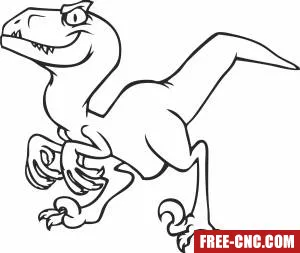 Dinosaur drawing clipart - Free dxf download