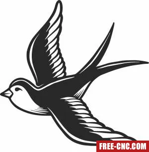 Flying dove birds - Free dxf for laser cutting and plasma