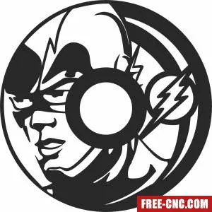 Avengers captain america wall clock - Free dxf files ready to cut