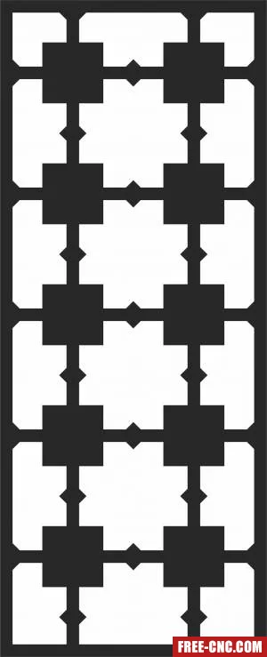 Pattern screen decorative wall - Free dxf files ready to cut