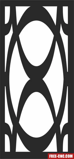 Screen decorative wall door screen door - Free dxf for laser cutting and plasma