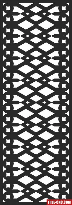 Wall screen decorative pattern door - Download free dxf for cnc plasma cutting