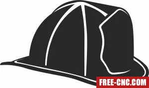 Firemen hat clipart - Free dxf download