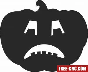 Halloween pampking silhouette decoration - Free dxf download