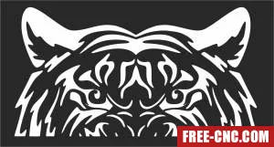 Tiger head clipart - Download free dxf for cnc plasma cutting