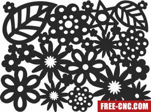 Floral wall decor - Download free dxf for cnc plasma cutting