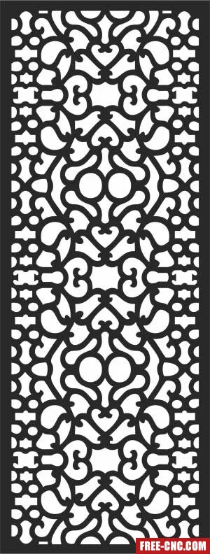 Pattern screen door decorative pattern screen - Free dxf files ready to cut