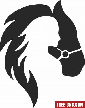 Girl horse art decor - Download free dxf for cnc plasma cutting