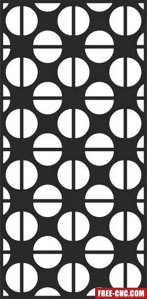 Wall decorative door screen wall screen door - Free dxf files ready to cut
