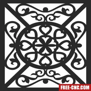 Screen door wall door - Free dxf files ready to cut