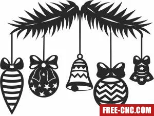 Christmas ornaments gifts clipart - Free dxf for laser cutting and plasma
